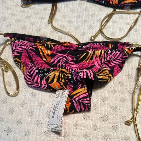 Dollcake Black and Pink Bikini Swimwear - Picture 3 of 7